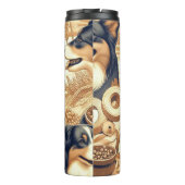 Retro Australian Shepherd Illustration Thermosbecher (Rückseite)