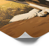 Retro Australian Shepherd Poster (Ecke)