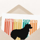 Retro Australian Shepherd Silhouette  Karte