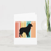 Retro Australian Shepherd Silhouette  Karte (Vorderseite)