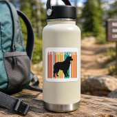 Retro Australian Shepherd Silhouette Quadratischer Aufkleber