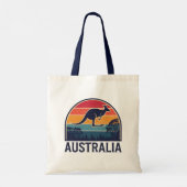 Retro Australian Sunset Animal Jumping Kangaroo Tragetasche (Rückseite)