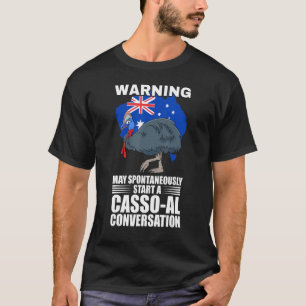Retro-Australischer Kasuar-Wortspiel Vintage-Kasua T-Shirt