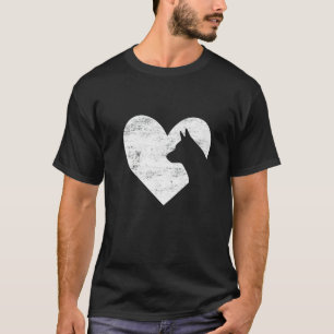 Retro Australischer Treibhund Herz Valentinstag T-Shirt