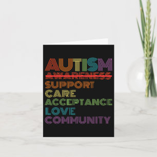 Retro Autism Awareness Teacher School of Women Me Karte
