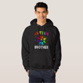 Retro Autism Awareness US Flag Bruder Unterstützun Hoodie (Vorne ganz)