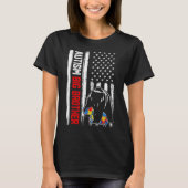 Retro Autism Big Brother Bear American Flag Awaren T-Shirt (Vorderseite)