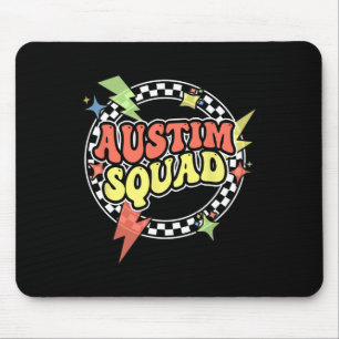 Retro Autism Squad Unterstützt Autism Mom Dad Lust Mousepad