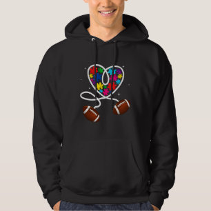Retro Autismus Mutter amerikanische Flagge Liebe A Hoodie