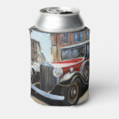 Retro Auto Altstadt Malerei Dosenkühler (Kanne Rückseite)