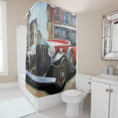 Retro Auto Altstadt Malerei Duschvorhang (Beispiel)