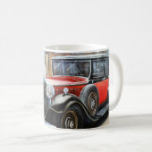 Retro Auto Altstadt Malerei Kaffeetasse (VorderseiteRechts)