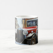 Retro Auto Altstadt Malerei Kaffeetasse (Mittel)