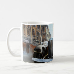Retro Auto Altstadt Malerei Kaffeetasse