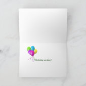 Retro-Auto auf der Roadmap zum Geburtstag Karte (Innenseite)