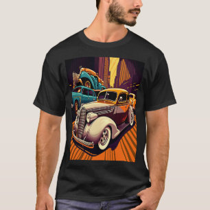 Retro Auto Classic Lüfter Pop Stil Vintag T-Shirt