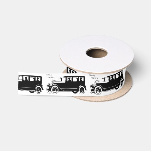 Retro Auto - der Vatertag Satinband (Spule)