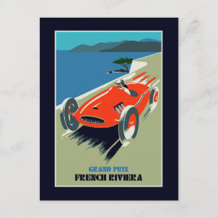 Retro-Auto Grand Prix Rivièra Postkarte