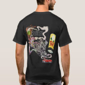Retro Auto-Kunst T-Shirt (Rückseite)