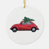 Retro Auto mit Tree Art Collection Keramik Ornament (Vorne)