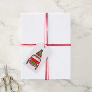 Retro-Auto mit Weihnachtsgeschenken Geschenkanhänger