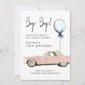 Retro Auto Parade Party Drive von Rockabilly jeden Einladung (Vorderseite)