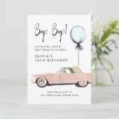 Retro Auto Parade Party Drive von Rockabilly jeden Einladung (Stehend Vorderseite)