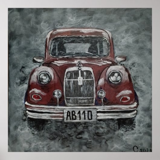 Retro, Auto, Poster (Vorne)