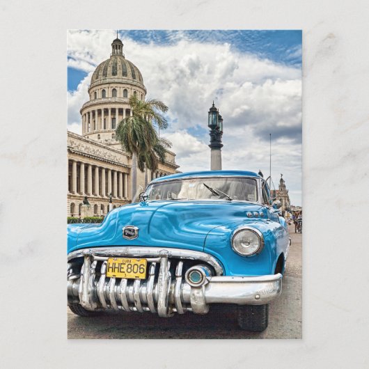 Retro-Auto Postkarte (Vorderseite)