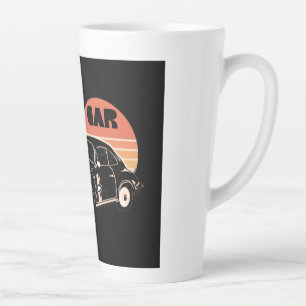 Retro-Auto-Vintage-Sonnenuntergang Grafik T-Shirt Milchtasse