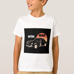 Retro-Auto-Vintage-Sonnenuntergang Grafik-T-Shirt T-Shirt
