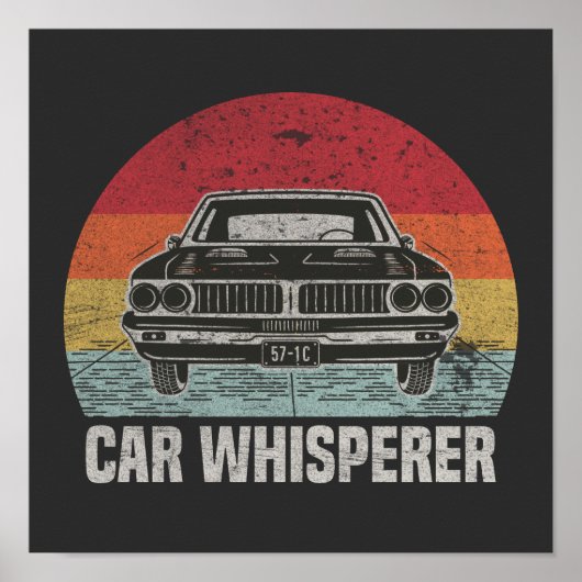 Retro Auto Whisperer Geschenk für Autos Poster (Vorne)