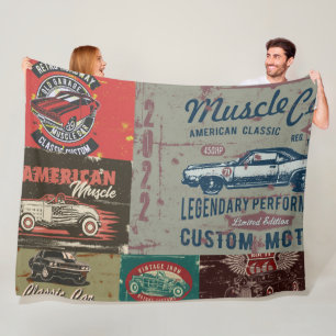 Retro-Autodesign Fleecedecke