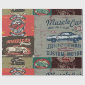 Retro-Autodesign Geschenkpapier (Flach)