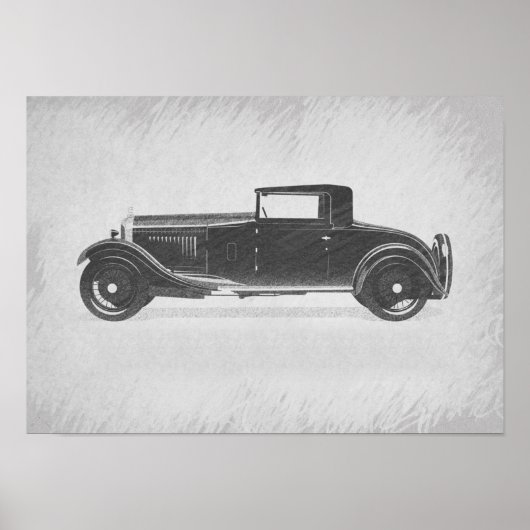 Retro-Autokunst Poster (Vorne)