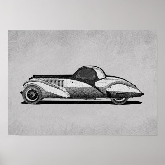 Retro-Autokunst Poster (Vorne)