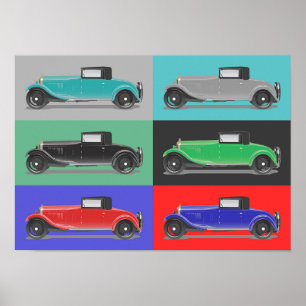 Retro-Autokunst Poster