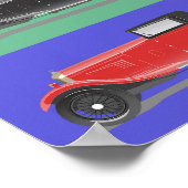 Retro-Autokunst Poster (Ecke)