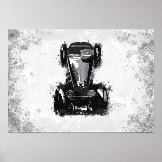 Retro-Autokunst Poster (Vorne)