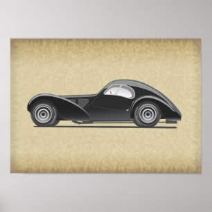 Retro-Autokunst Poster