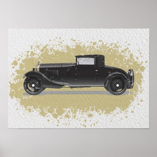 Retro-Autokunst Poster (Vorne)