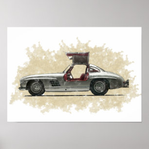 Retro-Autokunst Poster