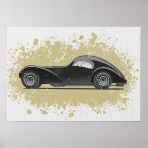 Retro-Autokunst Poster