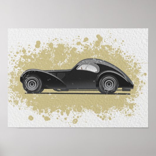 Retro-Autokunst Poster (Vorne)