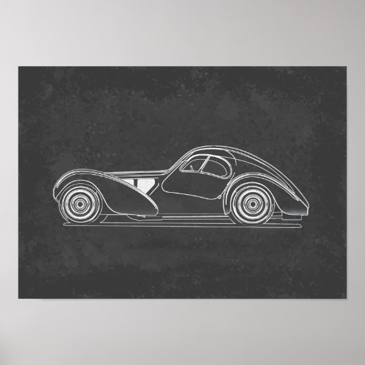 Retro-Autokunst Poster (Vorne)