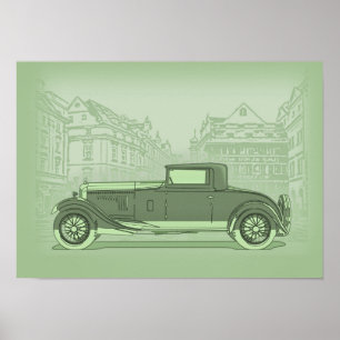Retro-Autokunst Poster