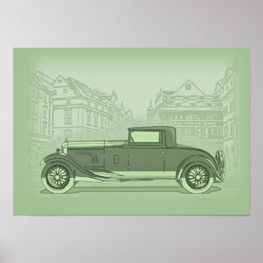 Retro-Autokunst Poster (Vorne)