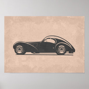 Retro-Autokunst Poster