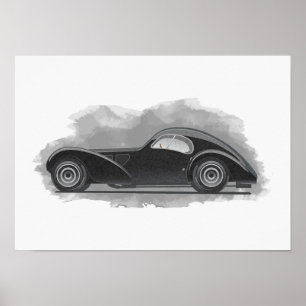 Retro-Autokunst Poster