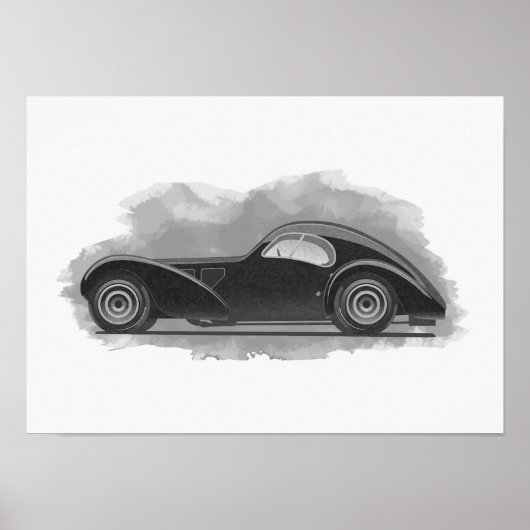 Retro-Autokunst Poster (Vorne)